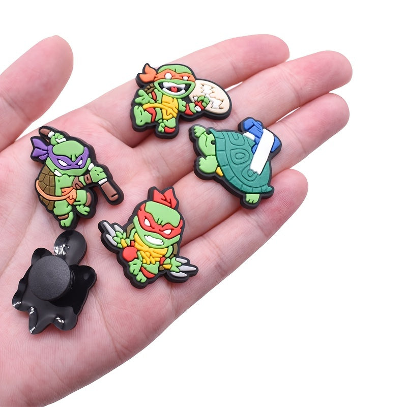 11pcs Cartoon Turtle Shoes Decoration Charms for Teens Boys and Girls