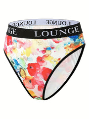 Tie Dye Floral Print Tank Bra & Underwear Set