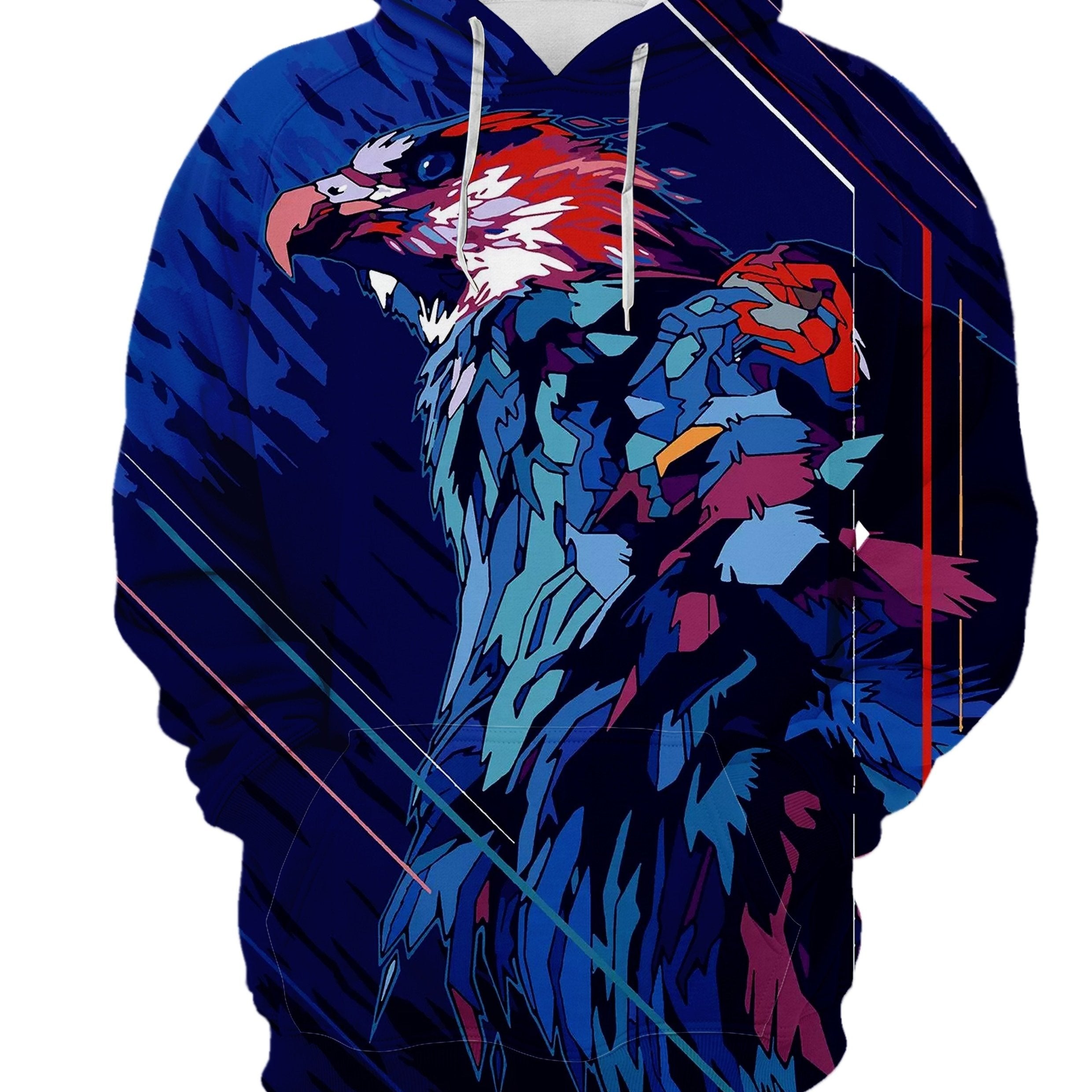 Eagle Print Hoodie Men's Graphic Sweatshirt
