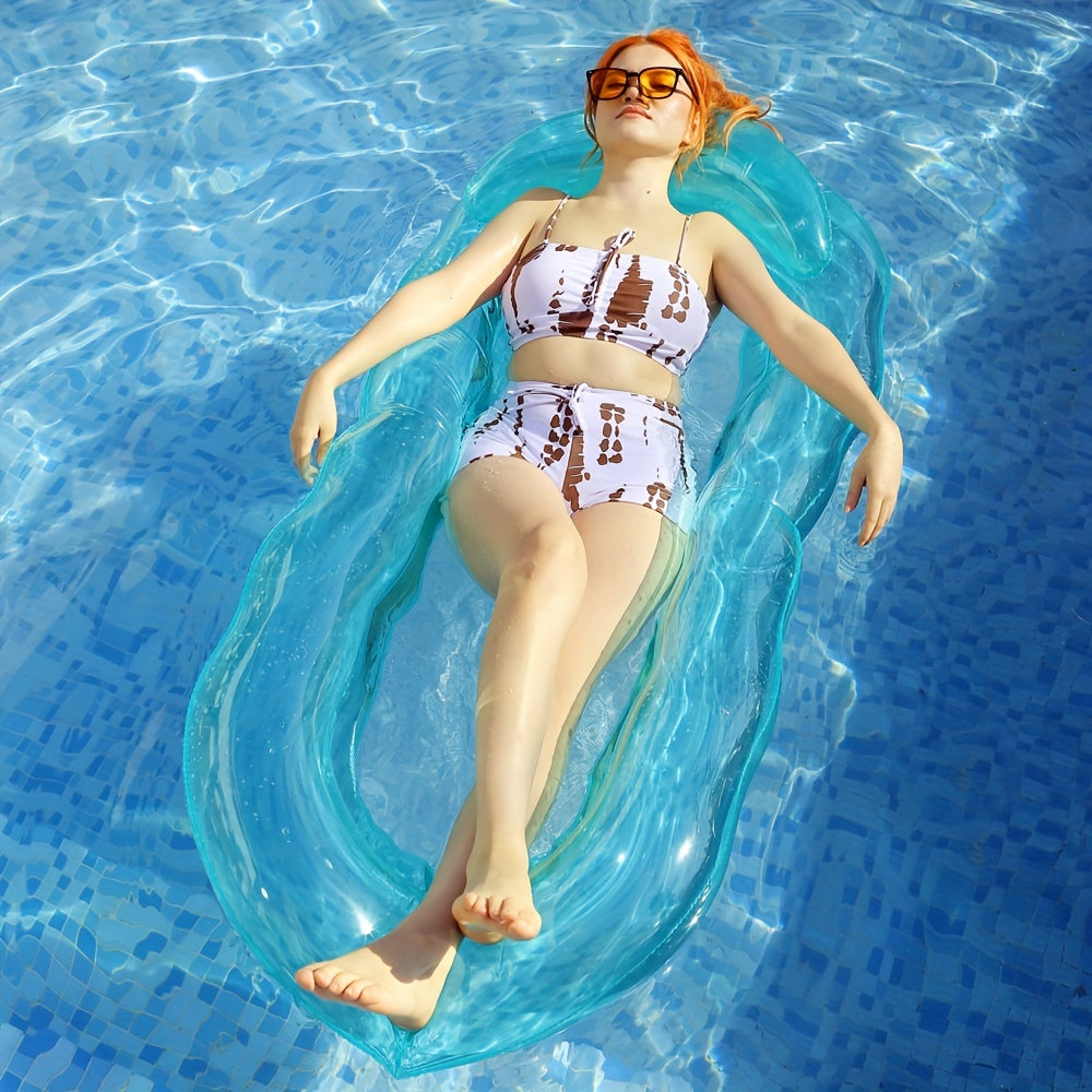Inflatable Water Hammock with Backrest and Net