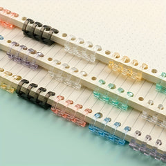 DIY 5 Hole Loose Leaf Buckle Ring Clip Coil Binding Strip Cover