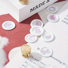 Brass Seal with Bear Pattern - Ideal for Gift Packaging & Invitations