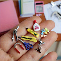 1:12 Dollhouse Stationery Set with Mini Notebook and Thumbtack