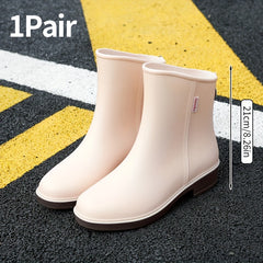 Women's Solid Rain Boots Wear Resistance Garden Water Shoes