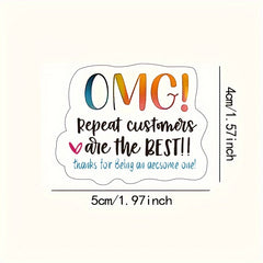 60PCS My Hello Mail Has Arrived Gift Wrapping Sticker Round Adhesive Decoration