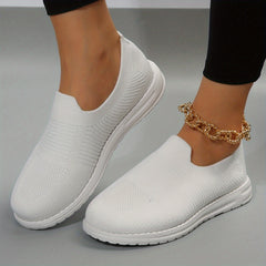 Women's Breathable Knit Sneakers Casual Slip On Outdoor Shoes