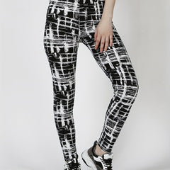 Plaid Print Skinny Leggings Casual Every Stretchy Leggings Women's Clothing