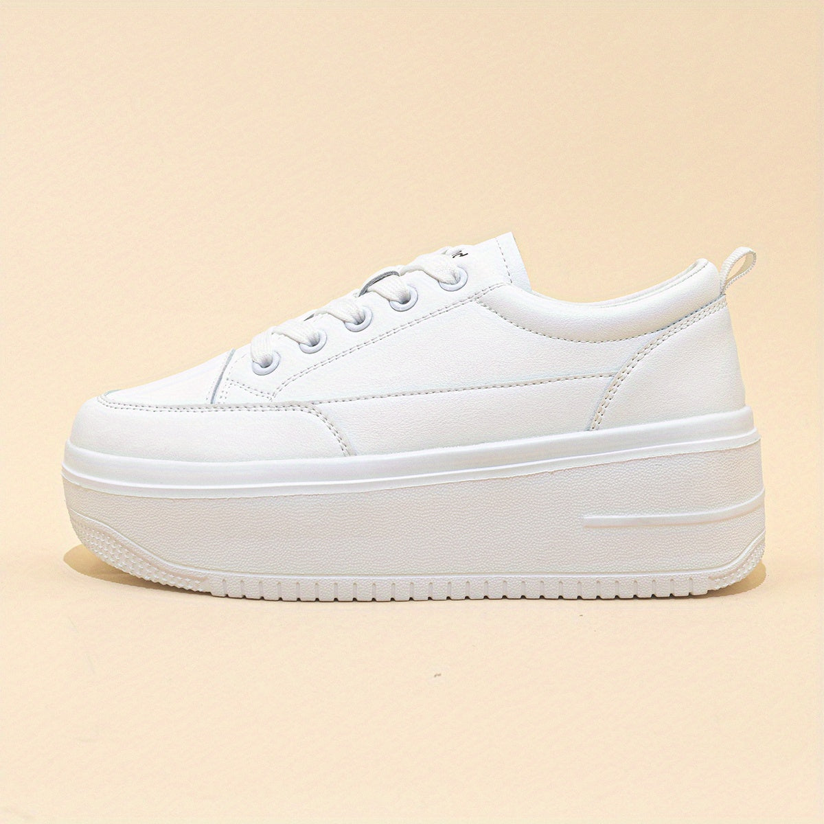 Women's Lace Up Thick Sole Skate Shoes Low Top Sneaker