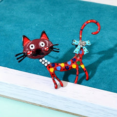 Dripping Cat Brooch Enamel Pin for Girls