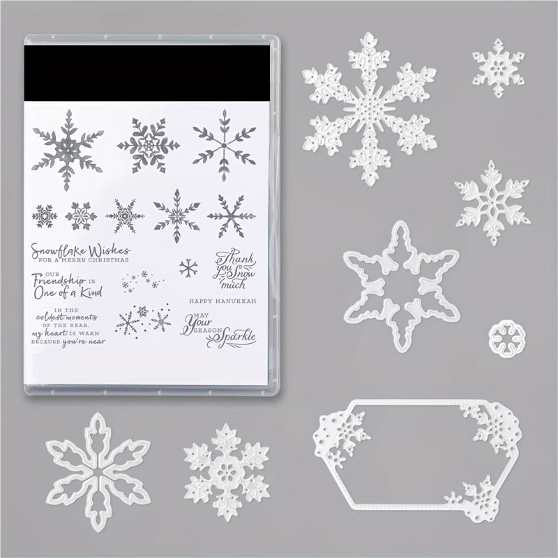 Christmas Snowflakes Metal Cutting Dies And Stamp Set