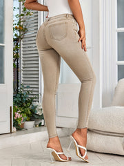 Flaxen Skinny Jeans Vintage Retro Style Denim Pants