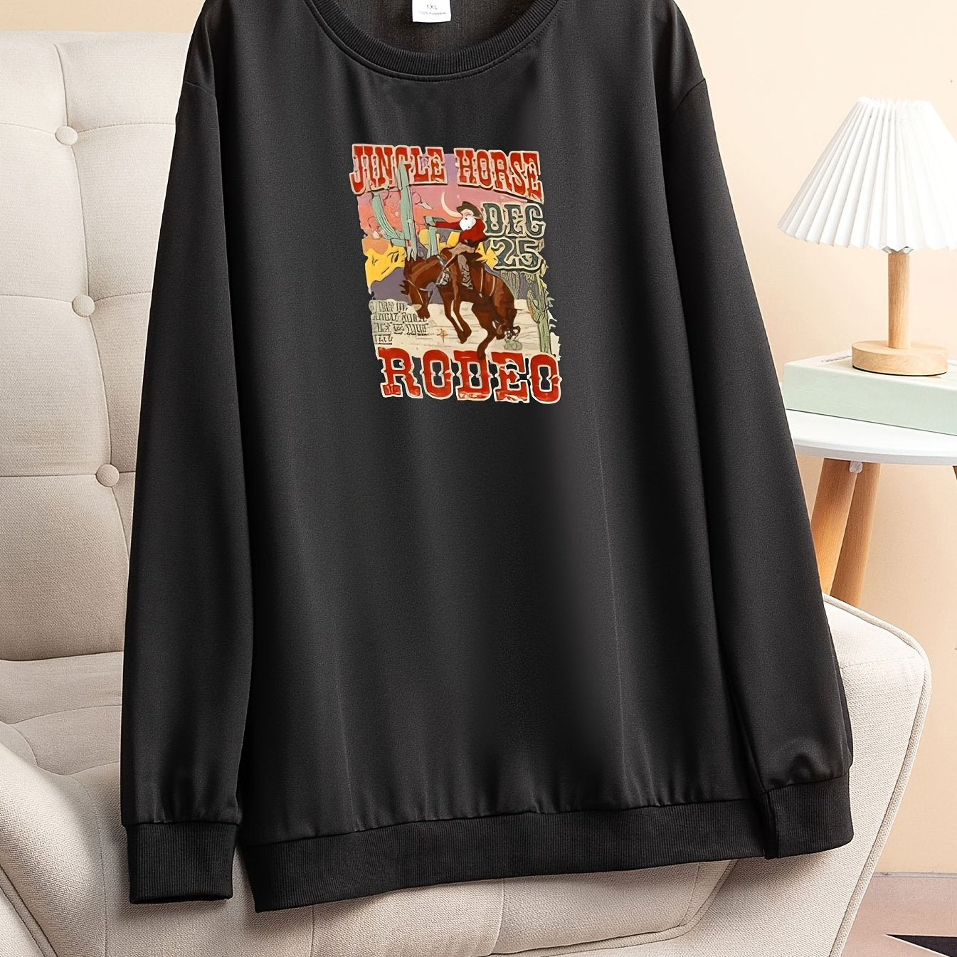Christmas Western Style Lounge Top Women's Plus