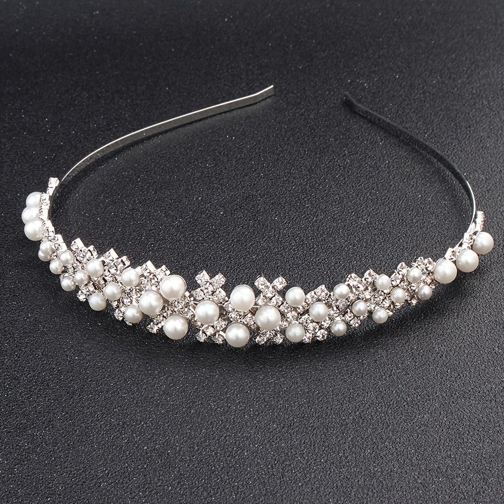 Faux Pearl Rhinestone Hairband Headband Party Favor Decorations