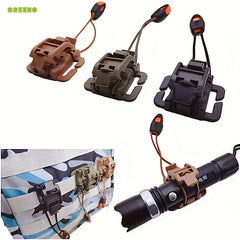 2pcs Elastic Rope Tactical Clips Hanging Whistle Buckle