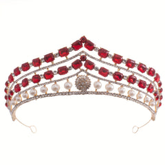 Crystal Queen Style Crown Tiara Rhinestone Wedding Accessories