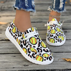 Softball Flat Slip On Shoes Lightweight Casual Walking Shoes