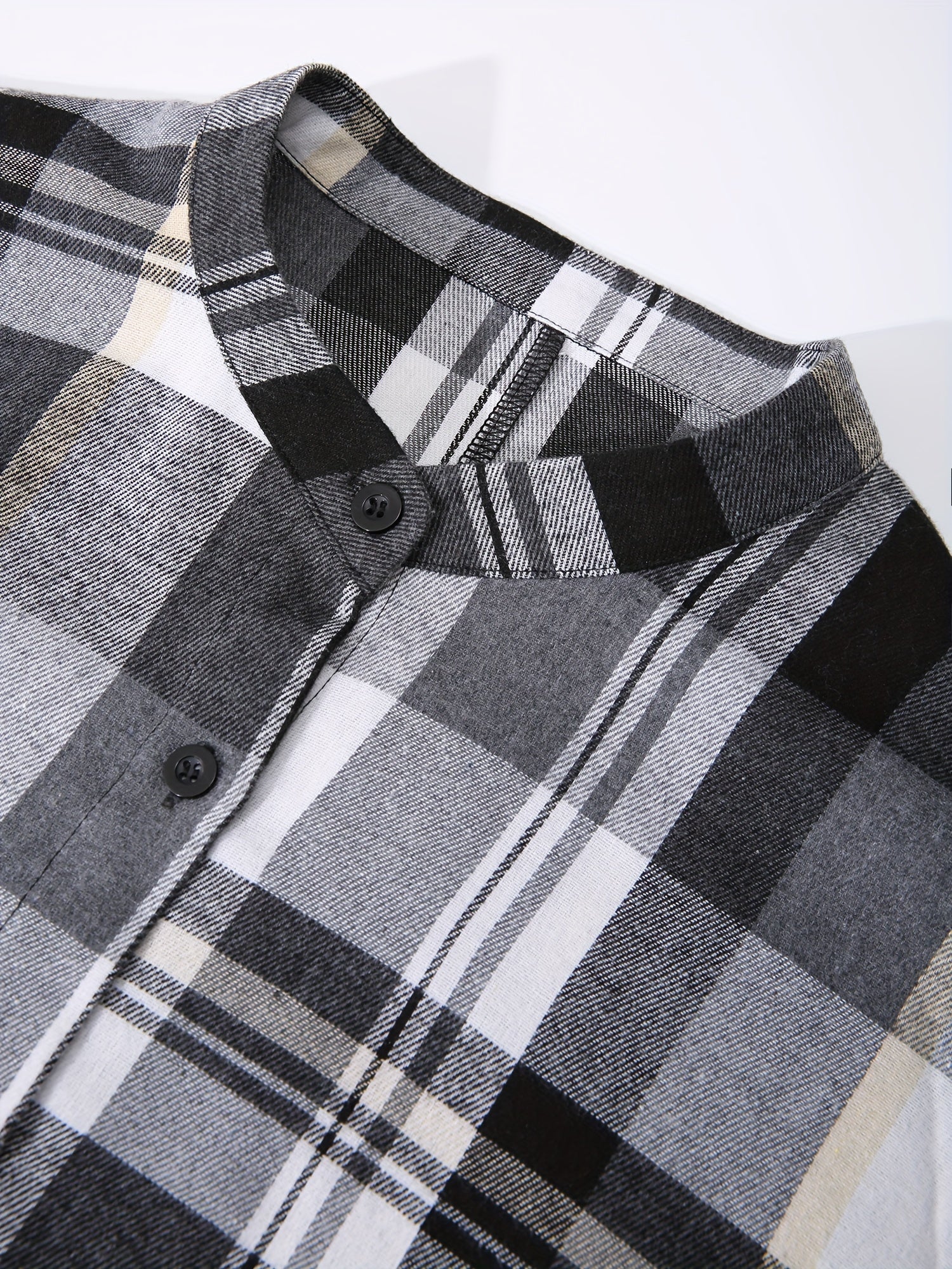 Plaid Print Long Sleeve Button Up Shirt Top