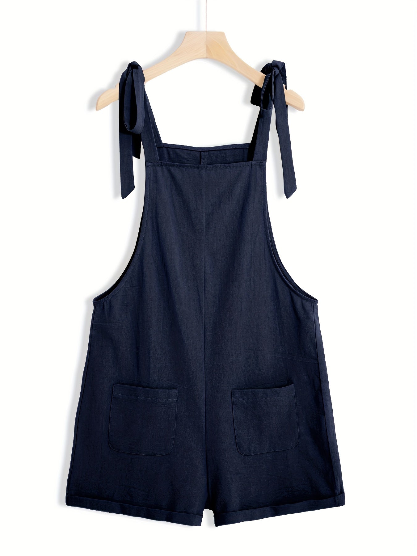 Patch Pocket Jumpsuit Casual Loose Fit Spring Summer Women's Clothing