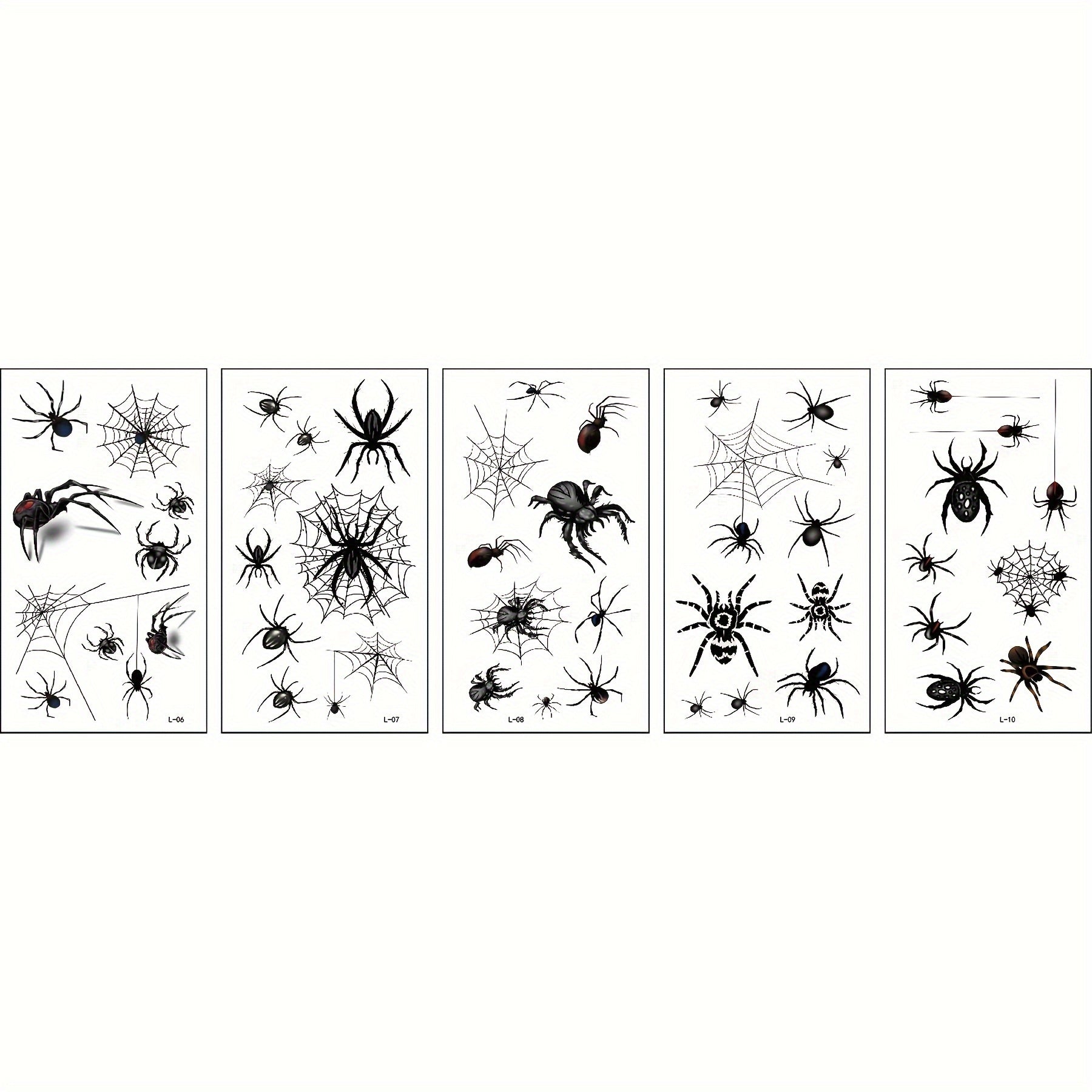 3D Spider Web Stickers - Halloween Spider Tattoo