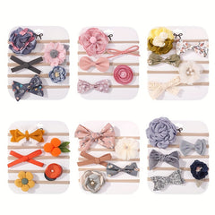 5-Piece Baby Girls Bowknot Headbands, Sweet Hair Accessories