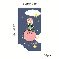 32pcs TN Collage Book Half Sugar Girl Series Cartoon Journal