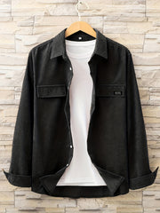 Men's Button Up Long Sleeve Shirt For Spring Fall