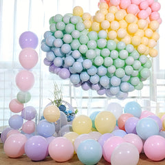 50pcs Macaron Latex Party Balloon 12 7 Cm with Ribbon