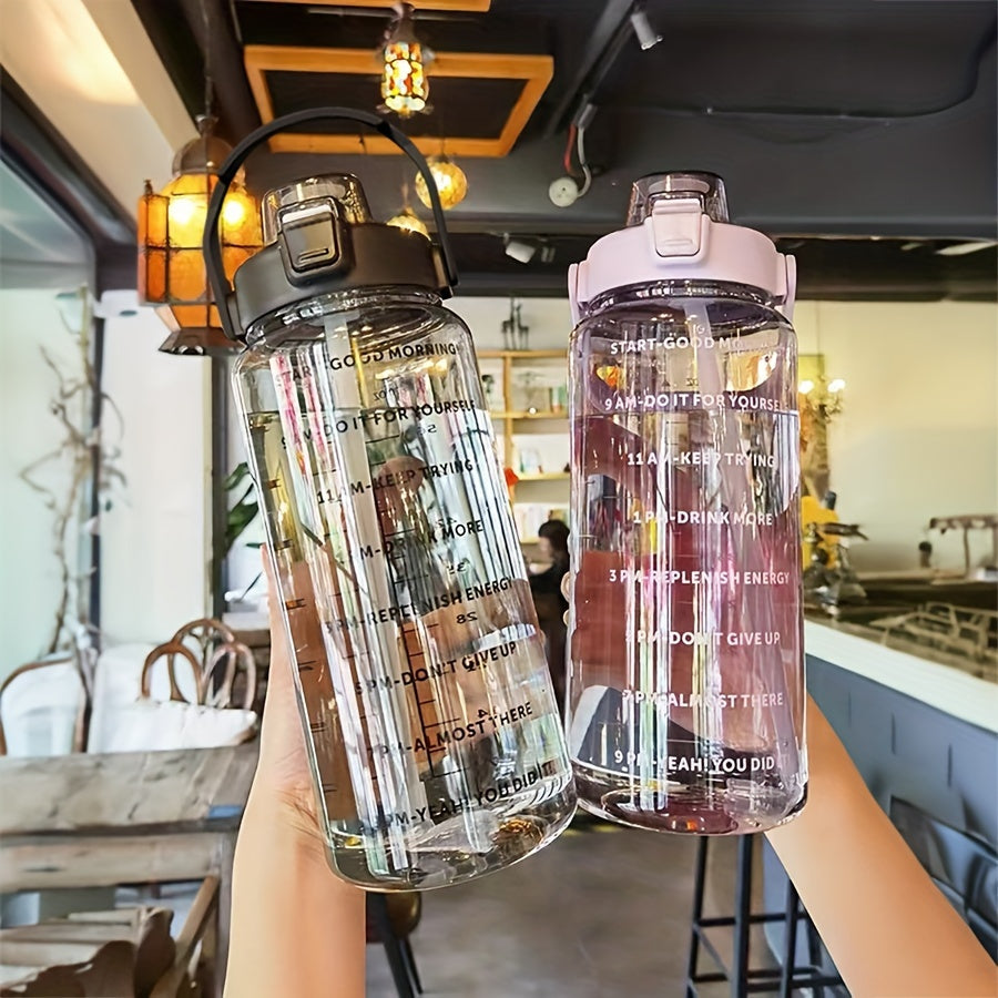 64oz Inspirational Water Bottle with Straw for Home Office Fitness
