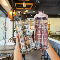 64oz Inspirational Water Bottle with Straw for Home Office Fitness