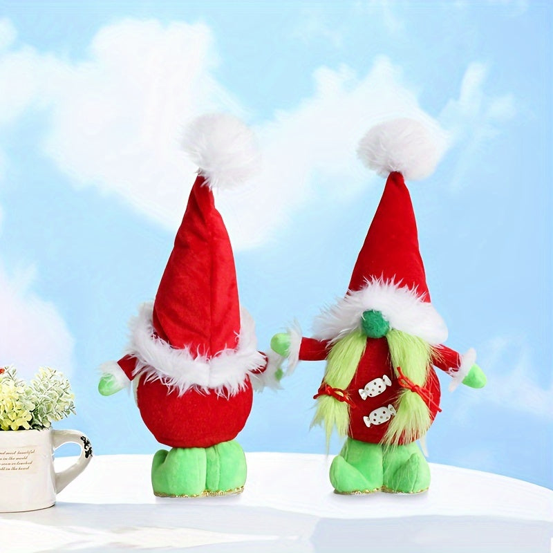 Green Hair Monster Gnome Elf Christmas Doll Or...