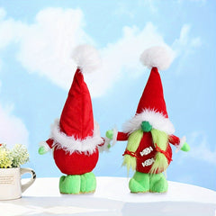 Green Hair Monster Gnome Elf Christmas Doll Or...