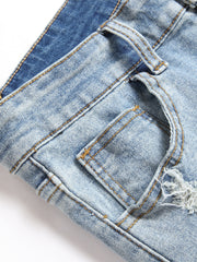 Men's Slim Fit Ripped Jeans Distressed Denim Pants