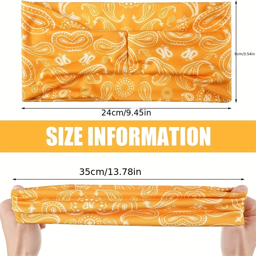 Camouflage Pattern Running Headband Moisture Wicking Elastic Band