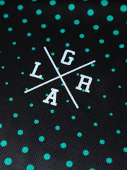 Polka Dots Print Men's Cycling Jersey Round Neck Long Sleeve