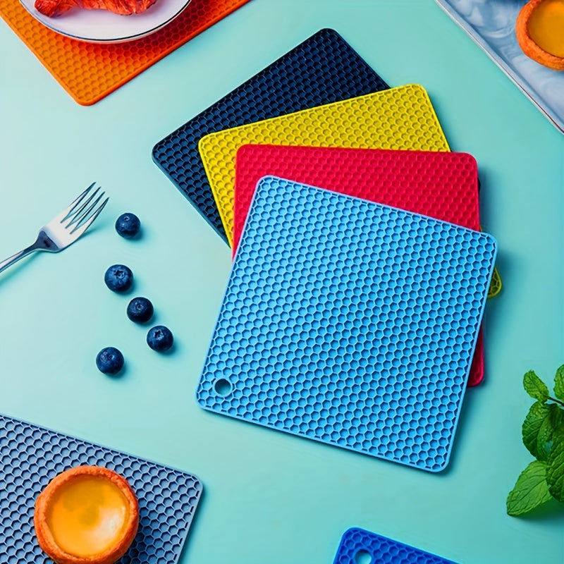 Silicone Insulated Mat Square Heat Insulating Pad Non-slip Placemat