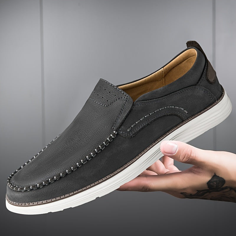 Men's Comfortable Loafer Shoes Rubber Sole Slip On