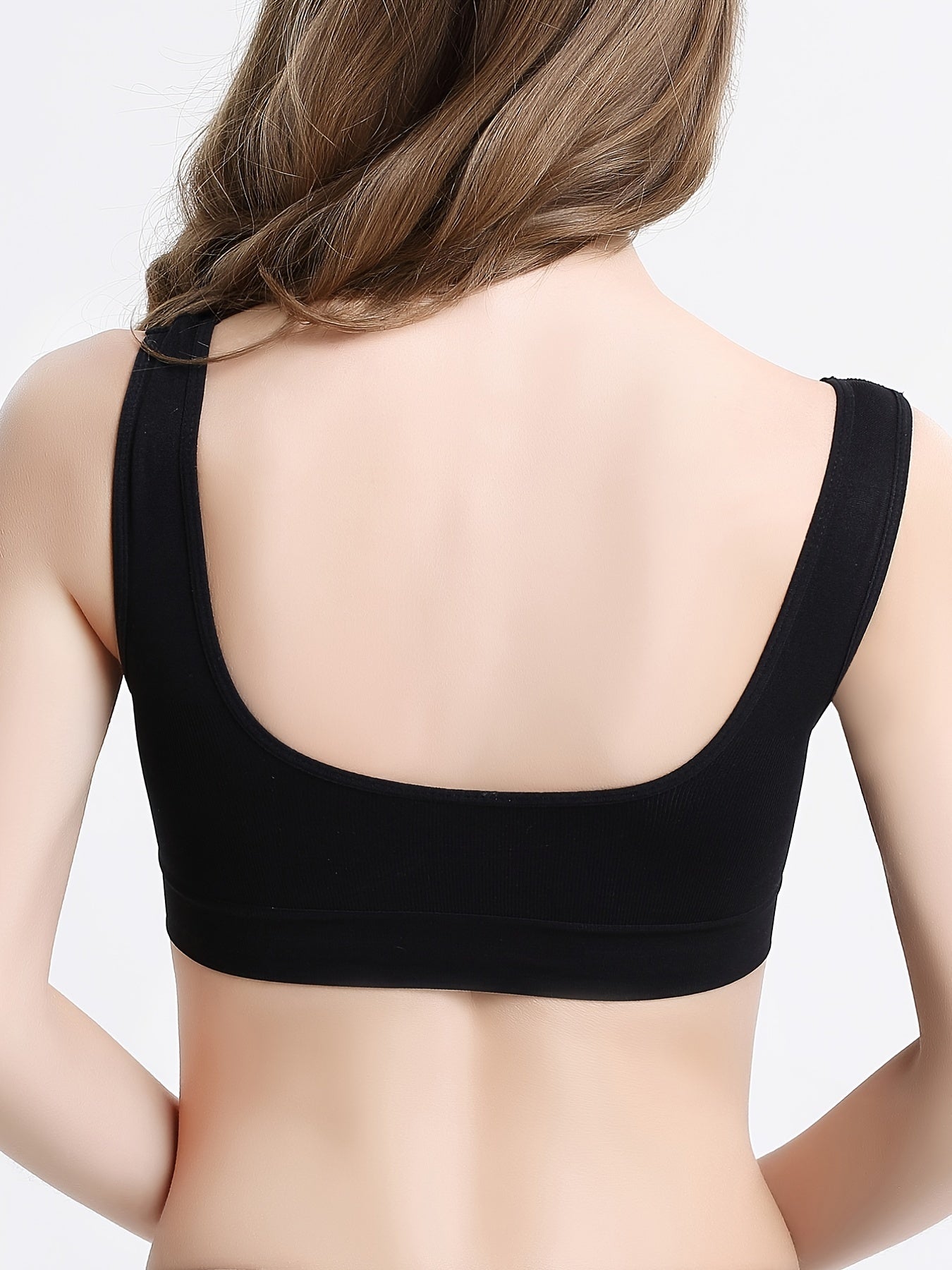 3pcs Small Pleats Seamless Sports Bras Cozy & Thin Everyday Tank Intimates