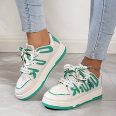 Women's Patchwork Skate Shoe Breathable Casual Sport Shoes