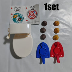 Poop Shooting Family Game Set w/ Toilet & Launchers