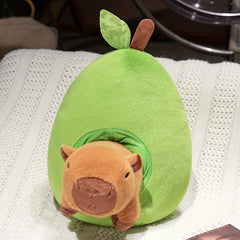 Capybara Avocado Fruit Plush Toy - Small, Medium, Large