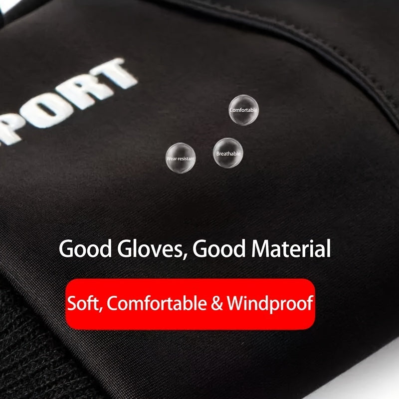 Winter Velvet Warm Touch Screen Gloves Non-slip Cycling Mountaineering Skiing