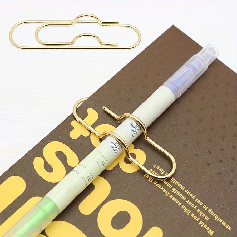 5pcs Metal Pen Clip Notebook Accessory Paper Clip Pen Holder