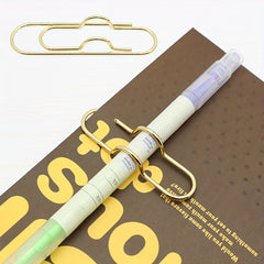5pcs Metal Pen Clip Notebook Accessory Paper Clip Pen Holder