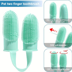 Dog Finger Toothbrush Kit for Easy Dental Care