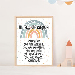 Boho Rainbow Decor Poster 8x10 UNFRAMED Print