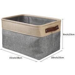 3pcs Fabric Storage Bins for Baby Supplies and Toys