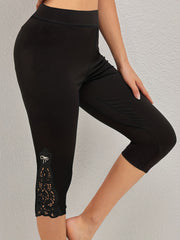 Lace Skinny Capris Leggings for Women