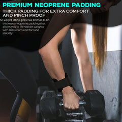 Wristband Weight Lifting Grips with Non slip Belts Padded Gloves