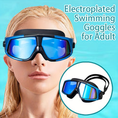 Adult Swimming Goggles Silicone Large Frame Waterproof Anti-fog