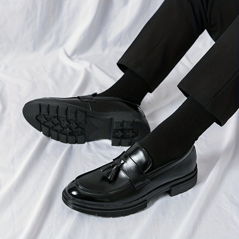 Men's Vintage Tassel Slip On Dress Shoes - Smart Casual Walking Shoes